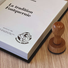 Stempel Ex-libris schwebende Katze