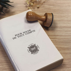 Stempel Ex-libris Auge in Rose