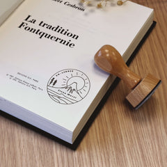 Stempel Ex-libris verschneites Gebirge