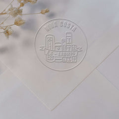 Prägezange Bücher Banner Ex-libris