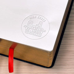 Prägezange Bücher Banner Ex-libris