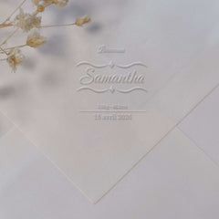 Prägezange Geburt Willkommen