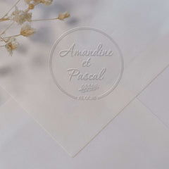 Prägezange Taufe Zweig mit Blättern