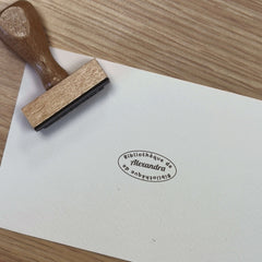 Stempel Ex-libris oval Bibliothek
