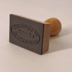 Stempel Ex-libris oval Bibliothek