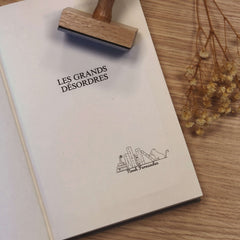 Stempel Bücherregal Katze