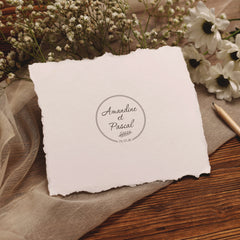 Stempel Taufe Zweig aus Blättern