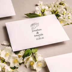 Stempel Hochzeit große Rose
