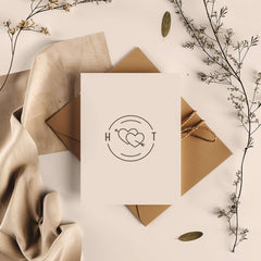 Stempel Hochzeit Doppelherz