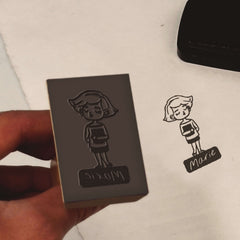 Stempel kleine Leserin