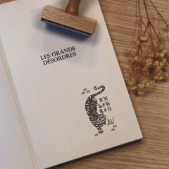 Stempel Ex-Libris japanisch feline