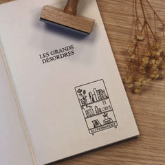 Stempel Ex-libris gut gefülltes Regal