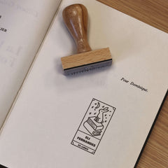 Stempel Ex-libris Hase auf Buch