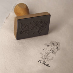 Stempel Ex-libris 5 Blumen