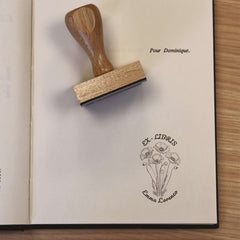 Stempel Ex-libris 4 Blumen