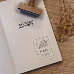 Ex-libris Stempel Koi-Karpfen