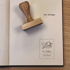 Ex-libris Stempel Koi-Karpfen