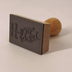 Stempel Ex-libris Katze auf Hocker