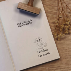 Stempel Ex-libris Katze ganz sanft