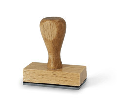 Rechteckiger Holzstempel 3x6 cm