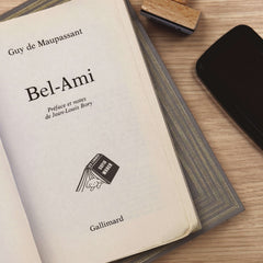 Stempel Ex-libris Buch mit Nische