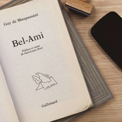 Ex-libris Stempel fliegendes Buch