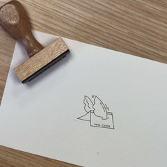 Ex-libris Stempel fliegendes Buch